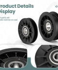 GX20286 GX20287 V Idler Pulley And Flat Idler Pulley Kit Replacement close-up, showing durable black material
