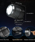 4 Pack Rechargeable Clip On Shoe Lights For Clogs And Shoes With 3 Lighting Modes Constant Light Lower Constant Light And Fast SOS Flash featuring aluminum alloy shell and stainless steel hook.