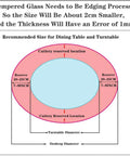 Diagram of 80 Centimeter Double Layer Tempered Glass Lazy Susan Turntable 360 Degree Round Transparent Rotating Tray For Dining Table
