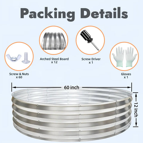 Packing details of 60 Inch Round Fire Pit Ring Built From Heavy Duty Galvanized Steel For Outdoor Bonfires And Backyard Gatherings Rust Resistant