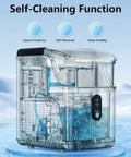 Chewable Nugget Ice Maker Countertop With One Touch Operation, Self Cleaning, Fast Ice Making Up To 34 Lbs Per Day, Slick Silver