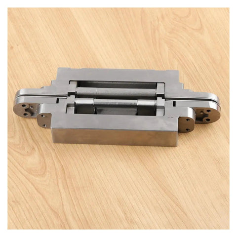 626 3D A8 Satin Stainless Steel Concealed Invisible Hinge for Cabinets and Doors on wood surface
