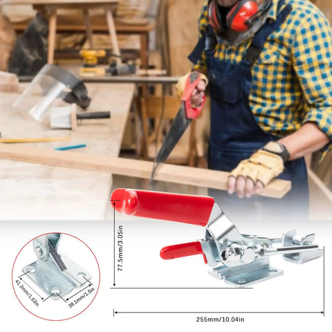 2 Pack Adjustable Toggle Latches With Self Locking Mechanism And Anti Slip Grip For Secure Closures 1984 Lbs Holding Power Built Tough Heavy Duty Lever Clamp For Hatches Boxes And Tool Chests, 255mm