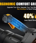 Ergonomic comfort grip feature of 650 CFM Heavy Duty Cordless Leaf Blower Compatible With 20V Max Battery 200 MPH