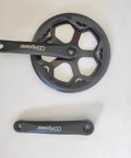 Top view of Ride-Ready Bike Crankset With 48T 52T Chainring And Chain Cover, 170mm aluminum alloy arm, steel chainring