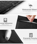Close-up of Black Bubble Mailers 6x10 Inch 100 Pack Padded Envelopes With Inner 6x9 Usable Size showcasing waterproof quality and adhesion