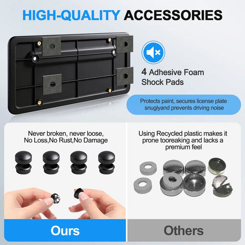 Rear License Plate Frame And Holder For Tesla Model 3 And Model Y 2017-2023 2020-2024 No Fuss Anti Theft Screw Kit Included Durable OEM