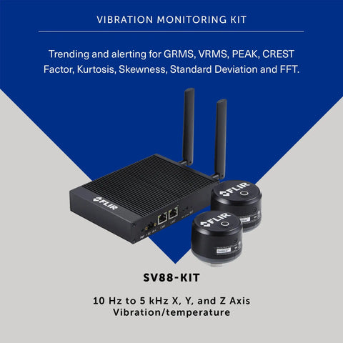Vibration Monitoring Kit With 5 KHz Triaxial Monitoring And Integrated Temperature Sensors for proactive machine health.