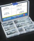 Heavy Duty Wall Anchor Gun Kit With Molly Bolts And Hollow Drive Anchors 18 Piece Assortment in storage box