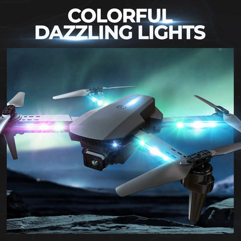 1080P HD Camera Foldable Mini FPV Drone With LED Lights For Adults Kids And Beginners RC Quadcopter Rad Gift hovering