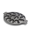Cast Iron Oyster Grill Pan With 12 Cavities, Heavy Duty Nonstick Oyster BBQ Pan For Grilling And Serving, Black Oyster Tray