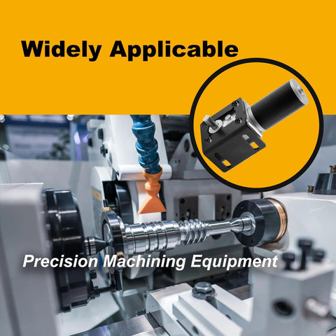 Widely applicable durable DC motor mounting bracket for precision machining equipment.