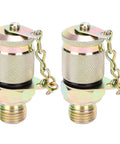 Strong Hydraulic Test Adapter Tool For High Pressure Monitoring Sampling Where You Need Zero Leak Free During Work With M14 And M16 Specs Fit For Shop Pros Who Want Quick Fixes And Solid Jobs Anytime They Hit The Line. two metal hydraulic test adapters with chain, M14/M16 threaded ends