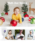 1080P Mini Cam And Baby Monitor With Night Vision Two Way Audio Motion Alarm Live Stream Anywhere Cloud Storage White Four Pack