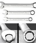 Heavy Duty Dirt Bike Repair Tool Kit For Trailside Fixes with 8/10/13mm chrome vanadium wrenches in close-up detail.