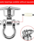 Beefy Silent Bearing Stainless Steel Heavy Duty Swing Hanger With 180 Degree And 360 Degree Swivel Hook 1500 Lb Capacity