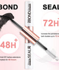 Latex Free Lash Glue For Sensitive Eyes With Lash Bond And Seal Kit showing 48-hour lash bond and 72-hour seal.