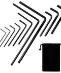 Eleven Piece Guitar Allen Wrench Set With Lengthened Ball End Wrenches For Truss Rod And Nut Locking Screws Includes 4mm And 5mm And Multiple Gauges In Carbon Steel Pro Grade, Durable All Purpose Tool For Most Electric Acoustic And Bass Guitars.