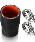Silicone Reducer Coupler Hose 1.5 To 1.75 Inch ID Straight 4 Ply Reinforced 5mm Thick 3 Inch Leg Length With Stainless T Bolt Clamp