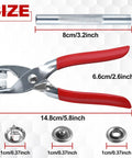 DIY Grommet Eyelet Snap Kit With Pliers And Storage Box 200 Sets 10mm Stainless Steel Fabric Snaps Fasteners Sizes Shown