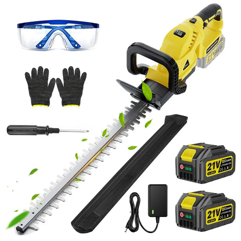 22 Inch Cordless Hedge Trimmer With Dual Action SK5 Blades And 2x4.0Ah Batteries And Charger Included