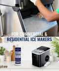 Ice Maker Cleaner And Descaler 16 Oz Nickel Safe Non Toxic Citric Acid Formula Compatible With Scotsman KitchenAid Affresh All Major Brands Made In USA Odorless And Powerful Breaks Down Mineral Buildup That Vinegar Cannot Touch.