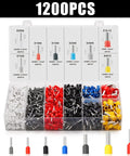 Self Adjusting Ferrule Crimping Tool Kit With 1200 Wire Terminals AWG 28 8 Auto Ratchet Crimper Pro Grade Ferrule Connectors Set