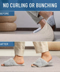 Before and after of rug with Anti Slip Rug Grips For Hardwood Floors No Damage Floor To Carpet Tape Holds Rugs In Place