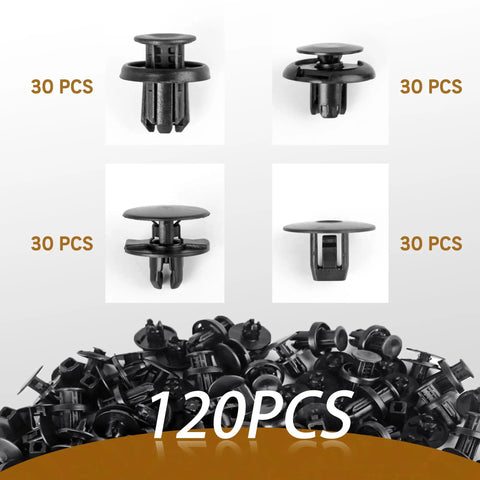 All In One Push Retainer Clips Kit For Honda Acura Accord Civic Fender Liner And Bumper 8mm Hole Replacement 121 Pcs Pack displayed in 4 styles
