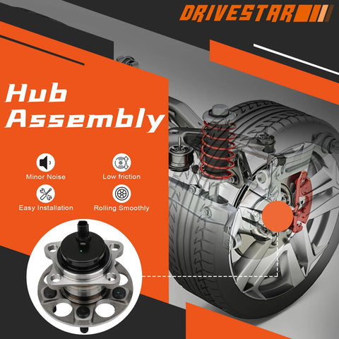 Rear Wheel Hub And Bearing Assembly For Left And Right Fit For Toyota Prius And Prius PlugIn 2010 2015 Durable Replacement