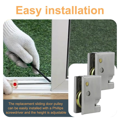 Installation of Two Pack 0C5Y00P0 Patio Door Rollers Replacement For Sliding Patio Doors with adjustable steel bearings