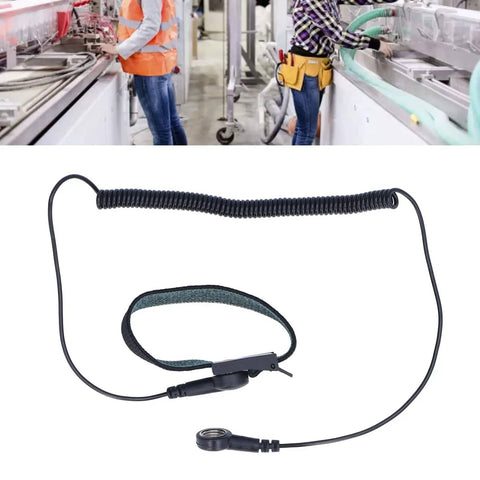 ESD Wrist Strap With Grounding Wire And Extendable Long Cord, Reusable Anti Static Bracelet for electronics work on assembly line