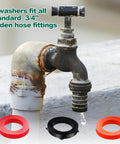 258 Piece Faucet And Plumbing Rubber Washer Kit in 32 Sizes for fixing garden hose valves with washers in three colors