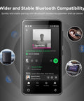 4 Inch MP3 Player With Bluetooth And WiFi Supports Spotify Amazon Music Pandora Audible And More display with Bluetooth pairing