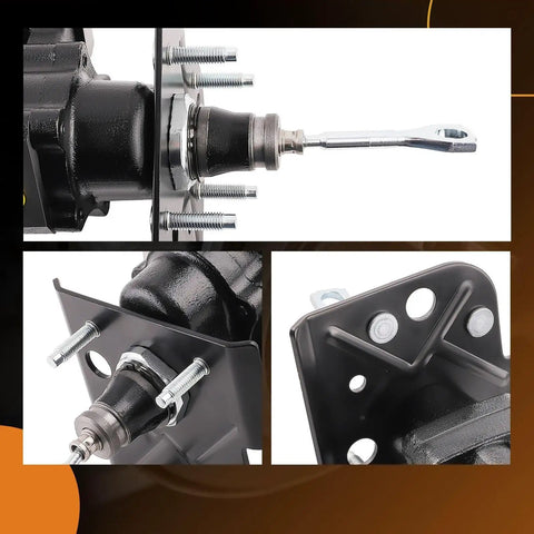Heavy Duty Hydraulic Power Brake Booster That Slaps Right Into Chevy Tahoe And Gmc Yukon As A Straight Swap close-up showing mounting plate and studs.