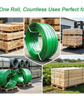 Heavy-Duty Strapping Tape Rolls And Flat Woven Fiber Rope Kit For Securing Heavy Loads palletizing in warehouse