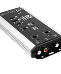 4 Channel Active Line Output Converter With Impedance Matching And Remote Level Control For Car Audio, black RCA inputs visible