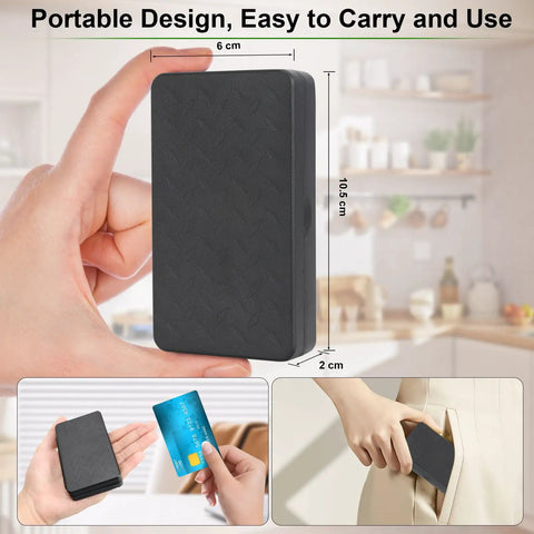 Hand holding Portable Digital Pocket Scale 0.01 to 1000 g Precision Gram Scale With 7 Units And Tare Function LCD Display Backlit