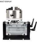 Built Tough Cnc 4Th Axis Rotary Table With Rock Solid 98Mm Center Height And No Fuss Speed Control Box Plus Heavy Duty 10To1 Reduction 3Jaw 80Mm Chuck Setup for detailed product display