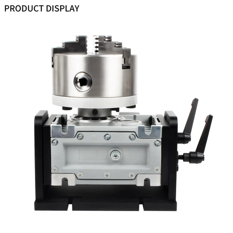 Built Tough Cnc 4Th Axis Rotary Table With Rock Solid 98Mm Center Height And No Fuss Speed Control Box Plus Heavy Duty 10To1 Reduction 3Jaw 80Mm Chuck Setup for detailed product display
