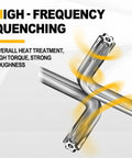 High-frequency quenching of Tamper Proof Torx Screwdriver Kit 9 Piece With Pin Hole Security Star Bits Hex Key Allen Wrenches Cr-V Alloy Steel Metric T10 Through T50 Pro Grade Driver Kit For Auto Electronics Furniture And Machinery Repairs, showing heat treatment process for durability.