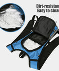 Hydration Pack For Outdoors With Water Bladder, Lightweight Hiking Backpack For Running, Cycling And Climbing, Blue, Open View