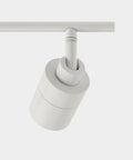 Four Light White Track Light Kit With Adjustable Heads Integrated LED Bulbs Three-Foot Track Ceiling Mount Warm 3000K Lighting 2240 Lumens