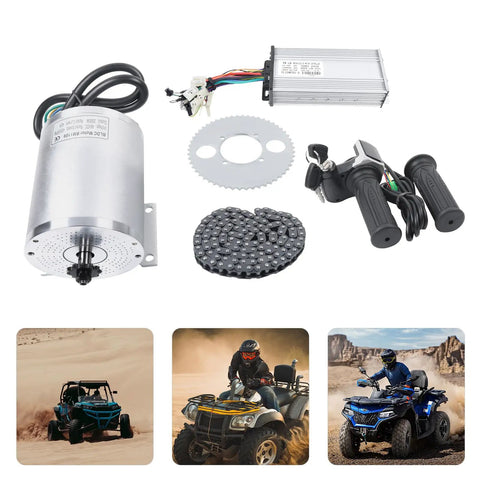 48V 2000W Electric Brushless Motorcycle Motor Kit With 4300 RPM 3 Speed LCD Throttle T8F Chainwheel Beefed Up Performance Pro Grade Upgrade Kit Built From Durable Aluminum Alloy