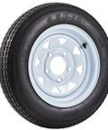 2 Pack 4.80-12 Trailer Tires On 12 Inch Rims With 5 Lug On 4.5 Inch Bolt Pattern 2.95 Inch Center Bore 4.8 Inch Wide Tread