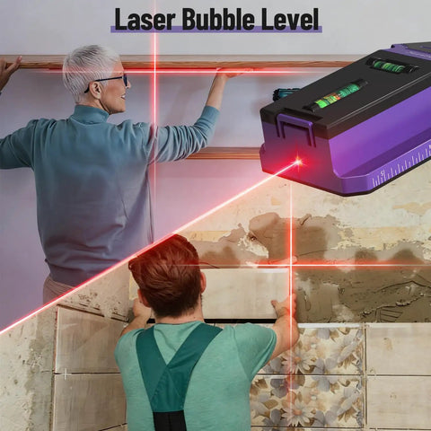 Heavy Duty 7 In 1 Wall Scanner Stud Finder With Cross Beam Laser Level And Bubble Vials For Deep Wood Metal Live Wire Detection Hella Sharp Accuracy Built Different To Supercharge Your Weekend Warrior Toolkit