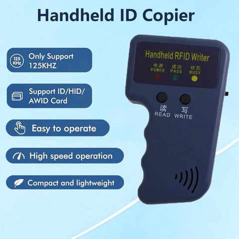 Handheld 125kHz RFID Reader And Writer On The Go ID Card Copier For T5577 EM4305 Supports Duplicating Access Cards In Use