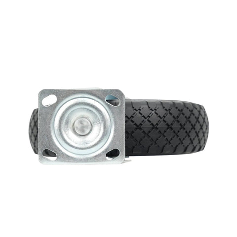 12 Inch Flat Free Foam Filled Rubber Swivel Caster Is Tough As Nails With 330 Lb Capacity And Wide Knobby Tread For Killer Grip On Rough Terrain Non Marking Build Double Ball Bearings Give You A Smooth Operator Ride Indoors Or Outdoors