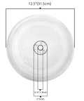 12 And A Half Inch Microwave Turntable Glass Plate Replacement Compatible With LG Samsung Kenmore Hotpoint Panasonic GE