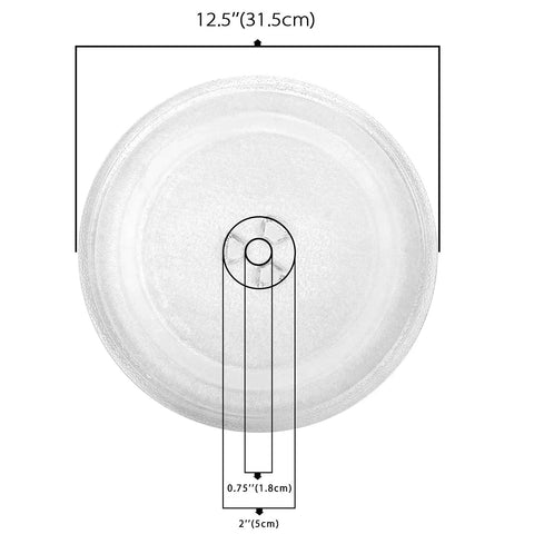 12 And A Half Inch Microwave Turntable Glass Plate Replacement Compatible With LG Samsung Kenmore Hotpoint Panasonic GE